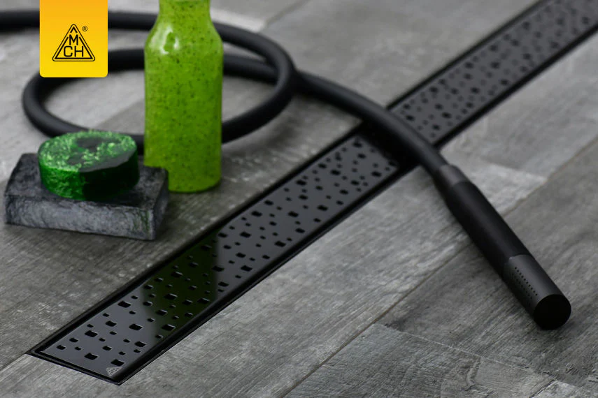 Rigola de Interior Neagră MCH SQUARE – Grătar Inox Mat, Design Modern [4]