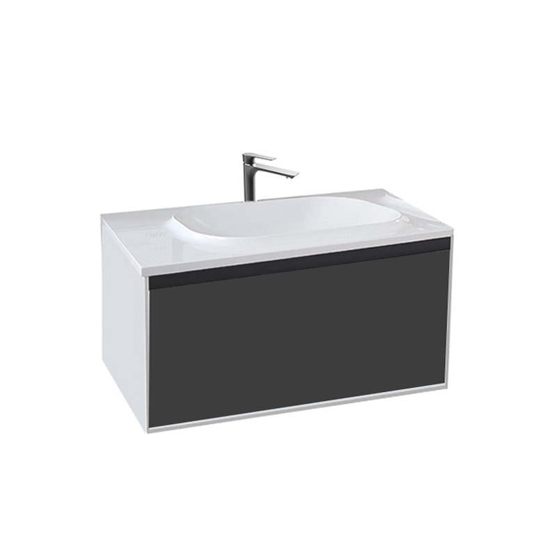 Set mobilier cu lavoar Kolpasan Pandora suspendat 110 cm negru [1]
