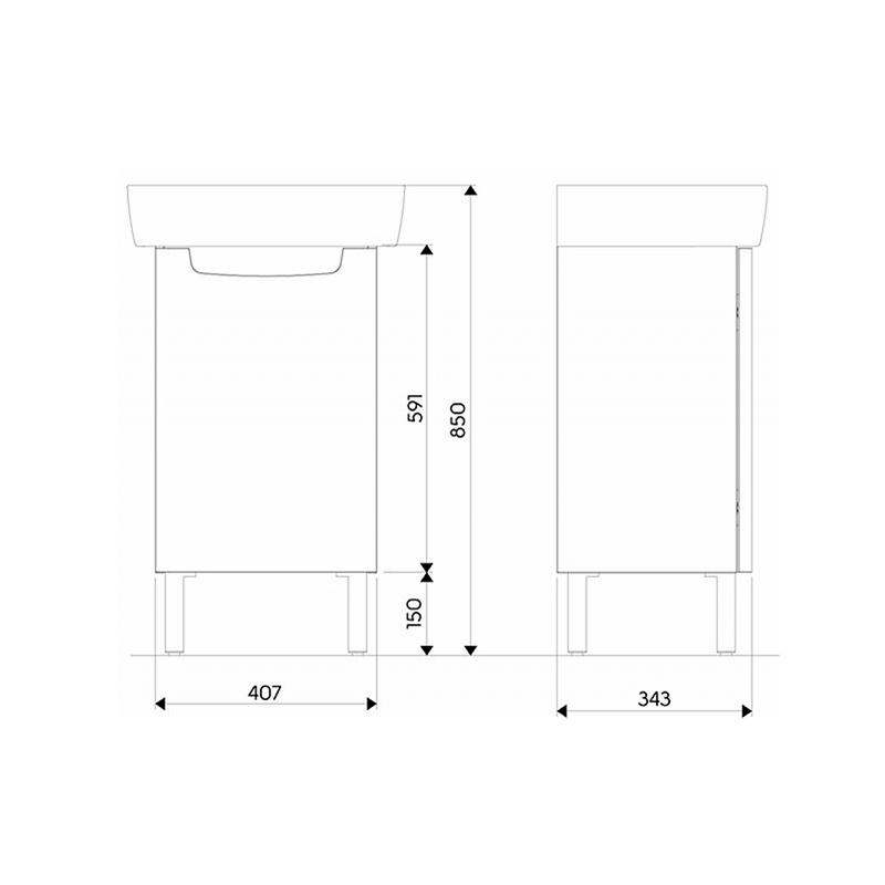 Set mobilier și lavoar Kolo Geberit Rekord 50 cm alb lucios [4]