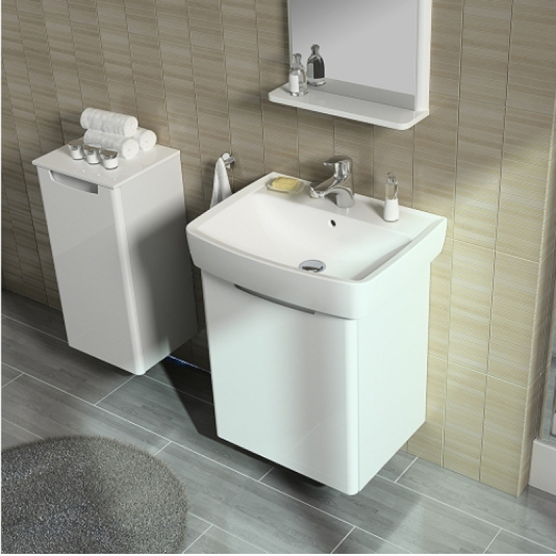 Set mobilier și lavoar Kolo Geberit Rekord 50 cm alb lucios [2]