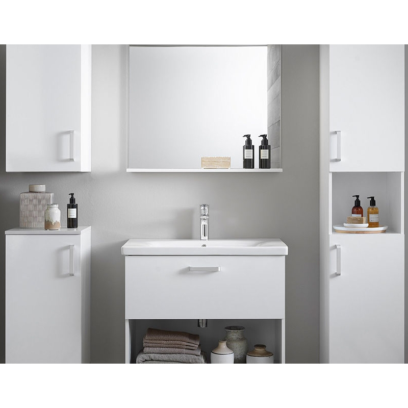 Set mobilier suspendat și lavoar Kolpasan Evelin 65 cm alb [2]