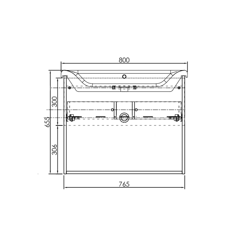 Set mobilier suspendat și lavoar Kolpasan Evelin 80 cm gri antracit [5]
