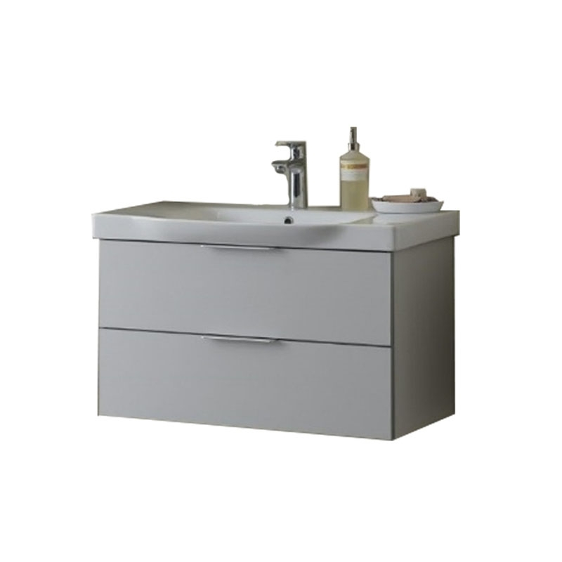 Set mobilier suspendat și lavoar Kolpasan Lana 80 cm gri deschis [1]