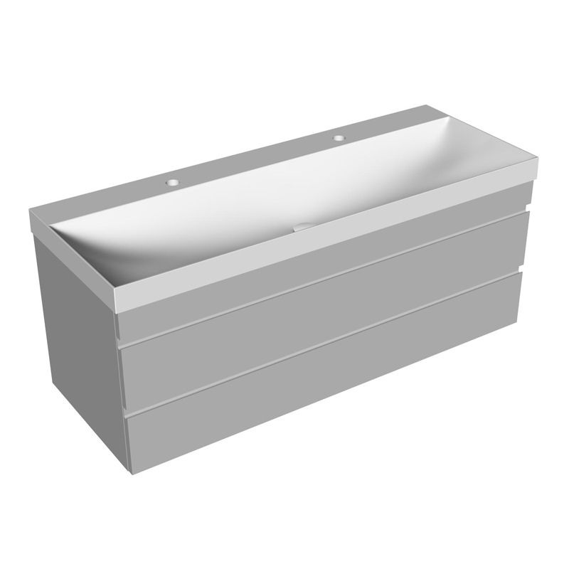 Set mobilier suspendat și lavoar Kolpasan Naomi 120 cm alb [2]