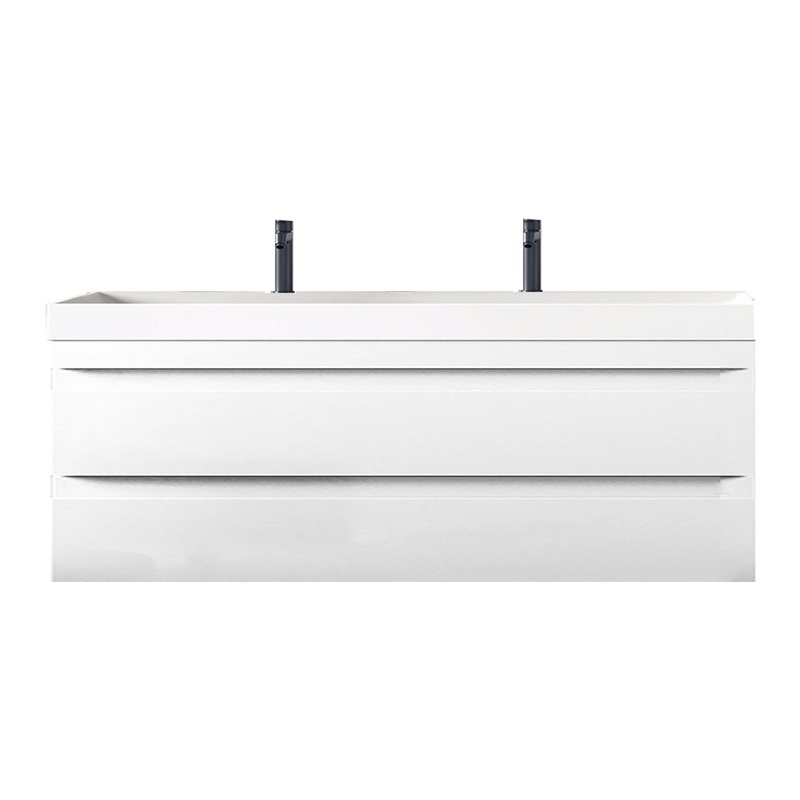 Set mobilier suspendat și lavoar Kolpasan Naomi 120 cm alb [1]