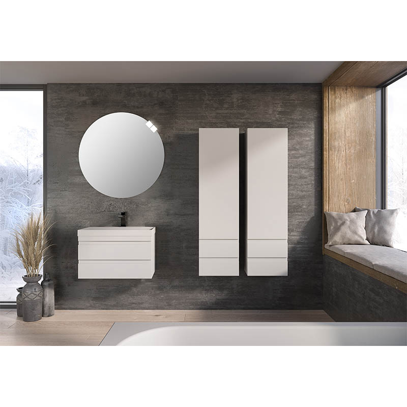 Set mobilier suspendat și lavoar Kolpasan Naomi 70 cm alb [2]