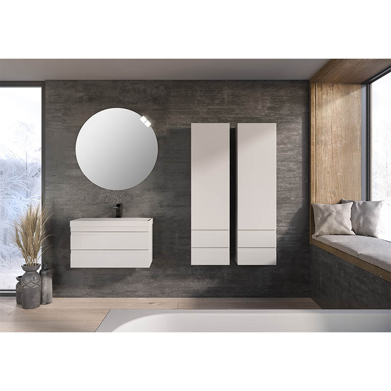 Set mobilier suspendat și lavoar Kolpasan Naomi 80 cm alb [2]