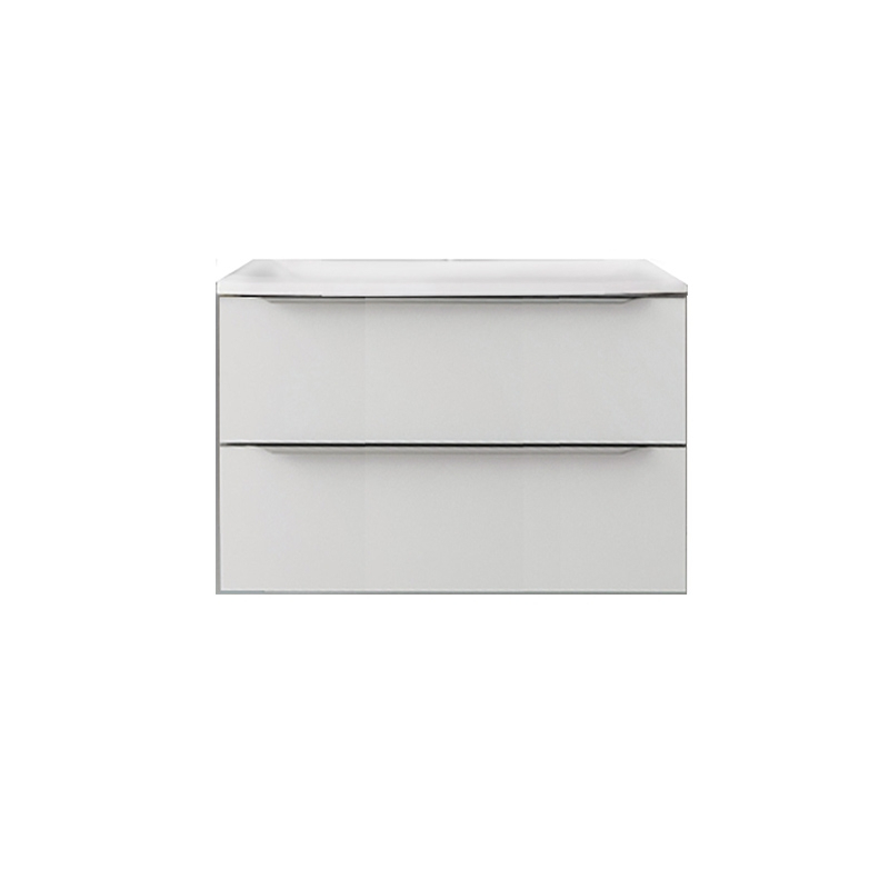 Set mobilier suspendat și lavoar Kolpasan Tara 71 cm alb mat [3]