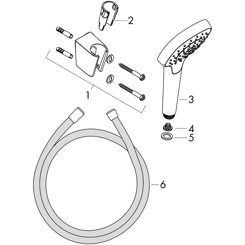 Set pară și suport fix Hansgrohe Croma Select E Vario [2]
