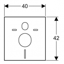 Set rezervor incastrat Geberit, Duofix, cu set fixare si clapeta alba, Delta 51, pentru vase WC suspendate [9]