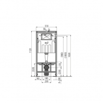Set rezervor wc incastrat Alcaplast, Sadromodul, pentru instalari uscate (in gips-carton) + clapeta alb-lucios M1710 [2]