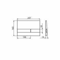 Set rezervor wc incastrat Alcaplast, Sadromodul, pentru instalari uscate (in gips-carton) + clapeta alb-lucios M1710 [3]
