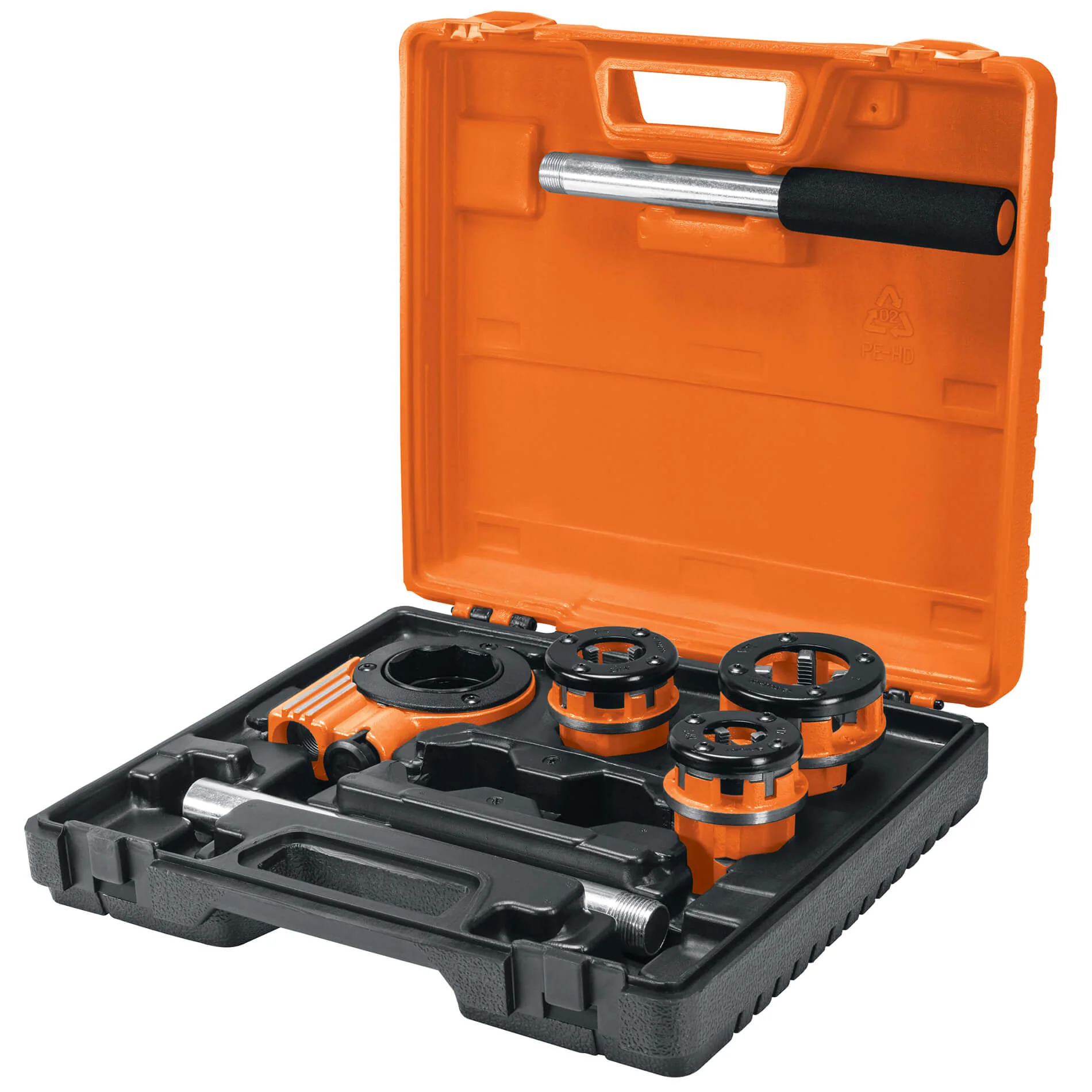 Trusa profesionala filiera tevi 1/2"-1", cu 4 filiere si clichet - Truper [2]