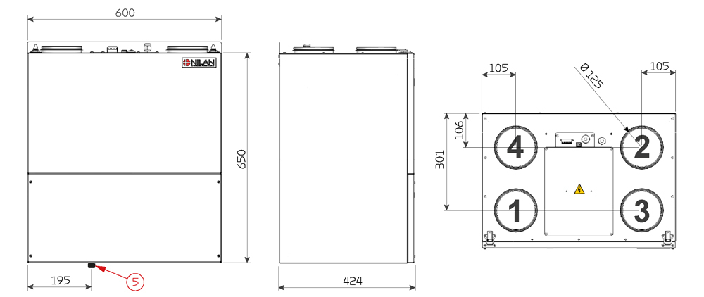 Ventilatie cu recuperare de caldura Nilan Comfort 200 Top [4]