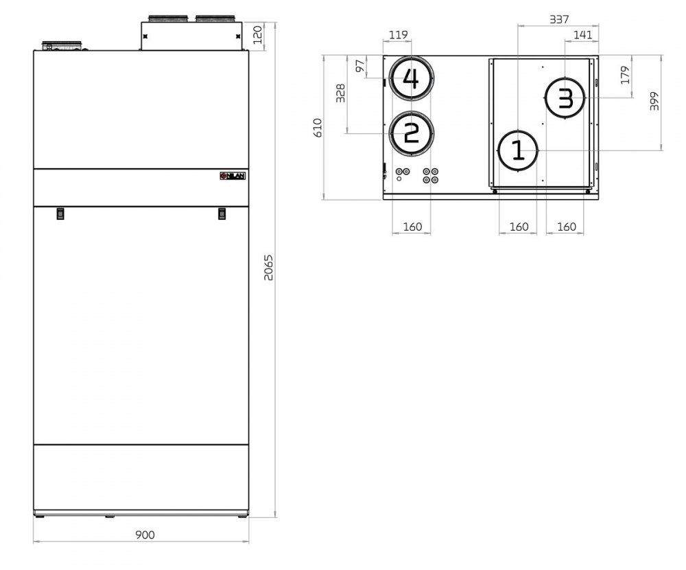 Ventilatie cu recuperare de caldura Nilan Compact P GEO3 [3]