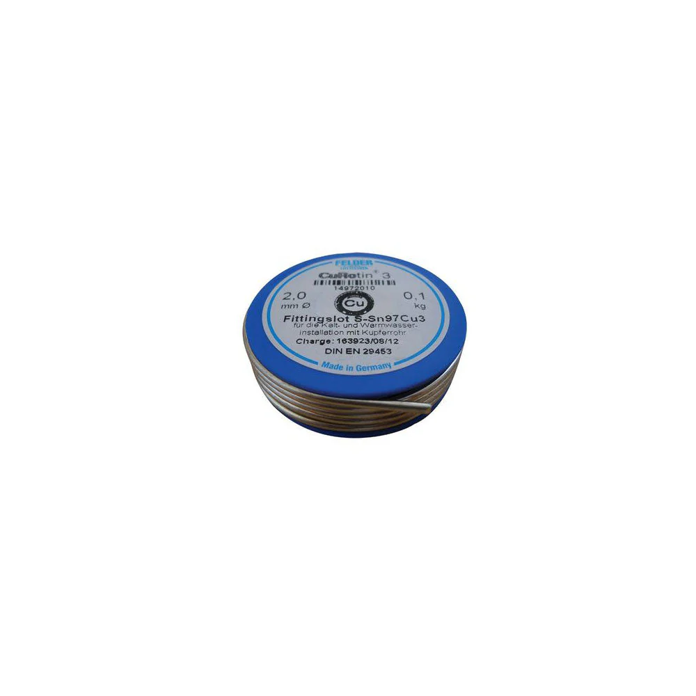 Consumabile - Aliaj de lipire moale 100 gr, Felder Cu Rotin 3 S-Sn97Cu3-2 mm