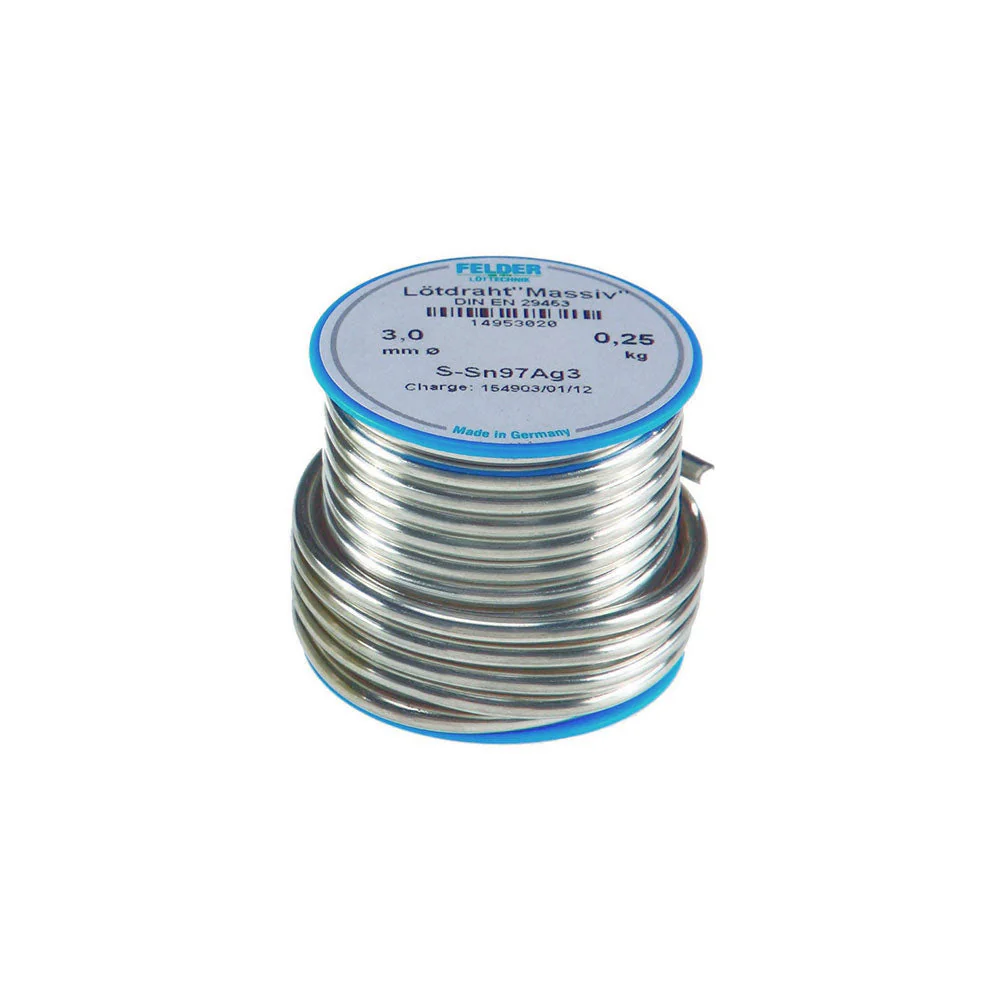 Consumabile - Aliaj de lipire moale 250 gr, Felder Cu Rotin 4 S-Sn97Ag3-2 mm