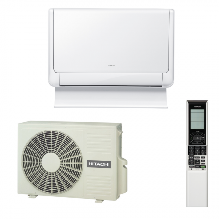 Aer conditionat rezidential - Aparat aer conditionat Hi-End Takai Pardosealai Hitachi, putere de 12000 BTU/h, Agent frigorific R32, Eco Mode, Silentios