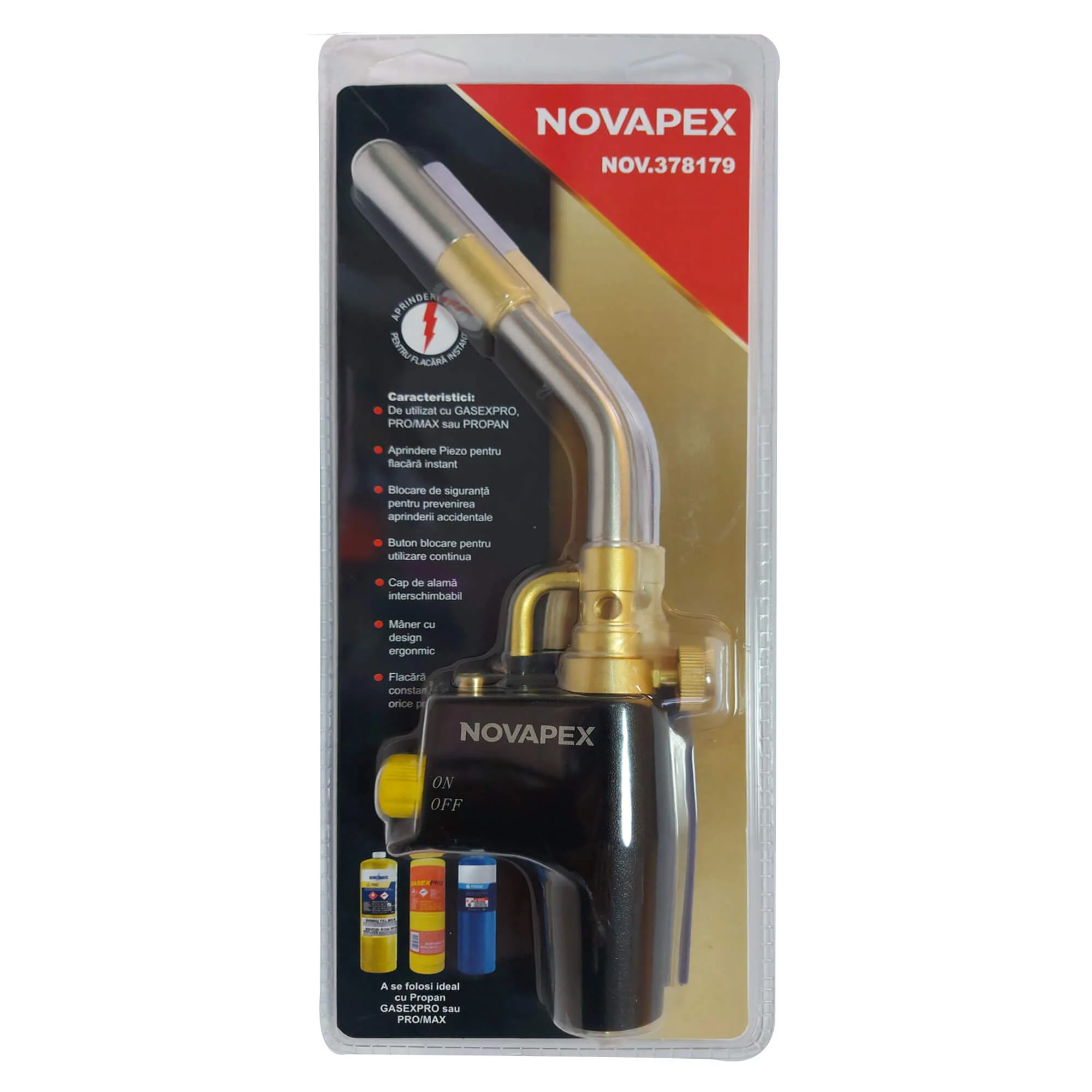 Unelte Instalatori - Arzator NOVAPEX cu piezo pentru lipire cu PRO/MAX