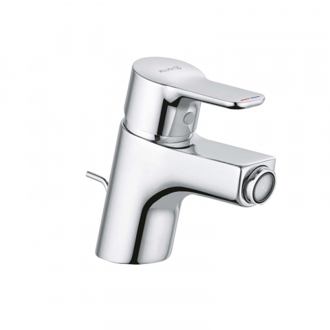 Baterii bideu - Baterie bideu Kludi, Pure & Easy, cu ventil metalic, crom