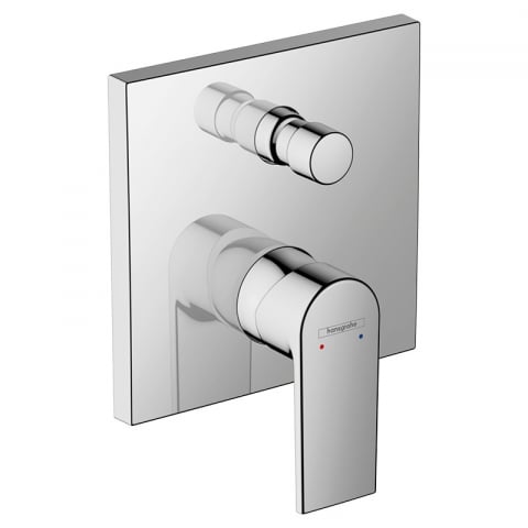 Baterii dus/cada - Baterie cada - dus, Hansgrohe, Vernis Shape, cu montaj incastrat, crom