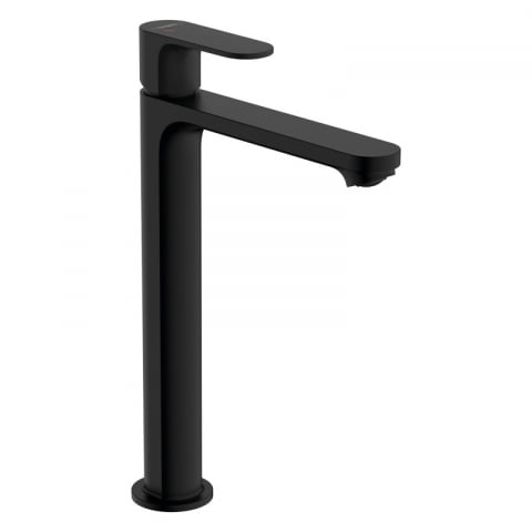 Baterii lavoar - Baterie inalta de lavoar cu ventil, Hansgrohe, Rebris S 240, CoolStart, negru mat