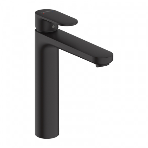 Baterii lavoar - Baterie inalta de lavoar, Hansgrohe, Vernis Blend 190, cu ventil, negru mat