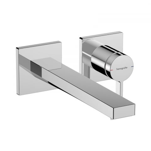 Baterii lavoar - Baterie încastrată pentru lavoar Hansgrohe, Tecturis E, EcoSmart+, cu pipă 22.5 cm, crom