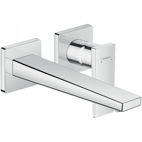 Baterii lavoar - Baterie lavoar cu montaj pe perete, Hansgrohe, Metropol, pipa 22.5 cm, crom