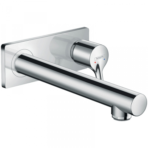Baterii lavoar - Baterie lavoar cu montaj pe perete, Pipa 22.5 cm, Hansgrohe, Talis S, Crom