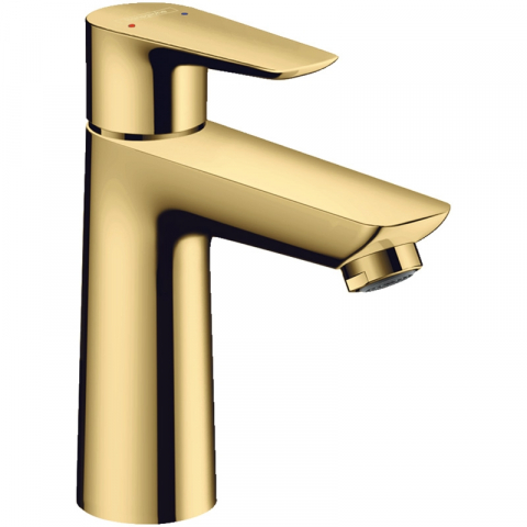 Baterii lavoar - Baterie lavoar cu ventil click clack, Hansgrohe, Talis E 110, auriu lucios