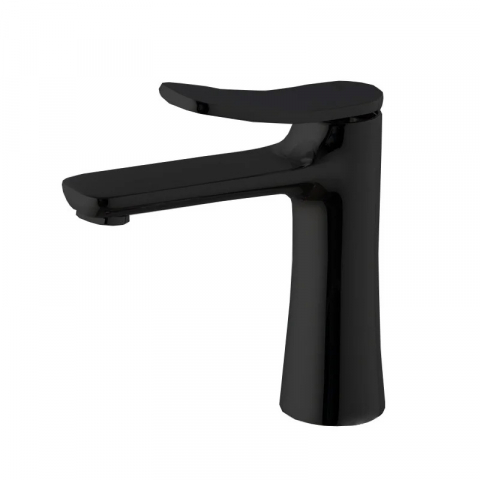 Sanitare - Baterie lavoar FIMA Carlo Frattini, cu ventil click-clack,negru mat