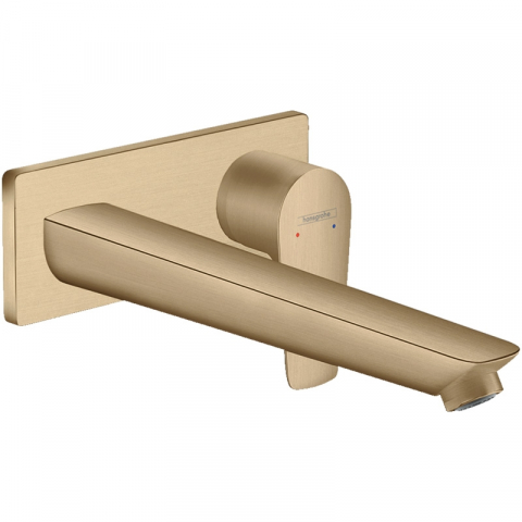 Baterii lavoar - Baterie lavoar Hansgrohe, Talis E, montaj pe perete, 22.5 cm, bronz periat