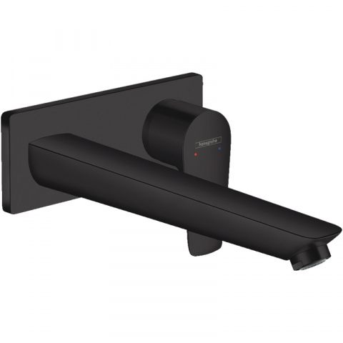 Baterii lavoar - Baterie lavoar Hansgrohe, Talis E, montaj pe perete, 22.5 cm, Negru mat