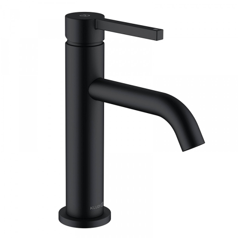 Sanitare - Baterie lavoar, Kludi, Nova Fonte 100, cu ventil, negru mat