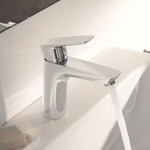 Baterie lavoar Kludi, Pure & Style, cu ventil metalic, H = 10 cm, crom [2]