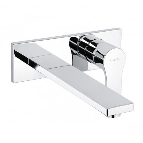 Sanitare - Baterie lavoar, Kludi, Zenta SL, montaj pe perete, pipa 23 cm, crom