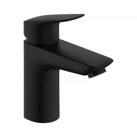 Baterii lavoar - Baterie pentru lavoar Hansgrohe, Logis 100, cu ventil cu tijă, negru mat