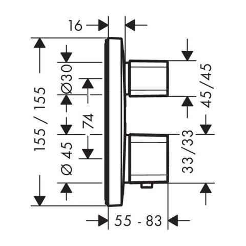 Baterie Termostatată Hansgrohe Ecostat E [1]