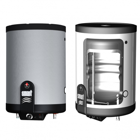 Boilere - boiler Tank-in-Tank ACV SLEW 100 otel inoxidabil eficienta incalzire apa compact