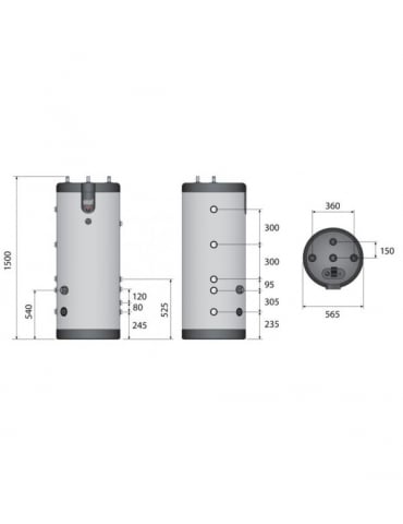 boiler Tank-in-Tank ACV SLME 120 otel inoxidabil serpentina eficienta incalzire apa [3]