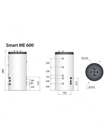 boiler Tank-in-Tank ACV SLME 600 otel inoxidabil serpentina eficienta incalzire apa [2]