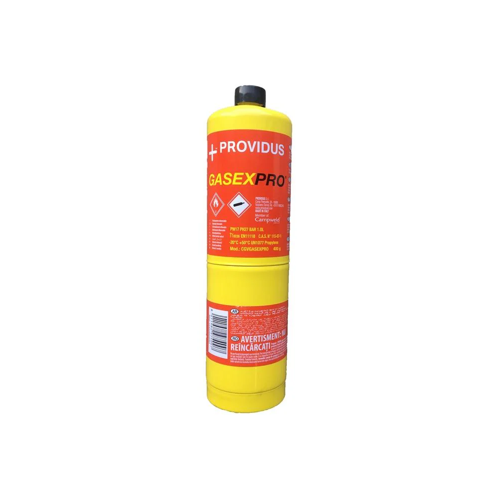 Consumabile - Butelie gaz cu ventil PROVIDUS GASEX PRO 400 gr