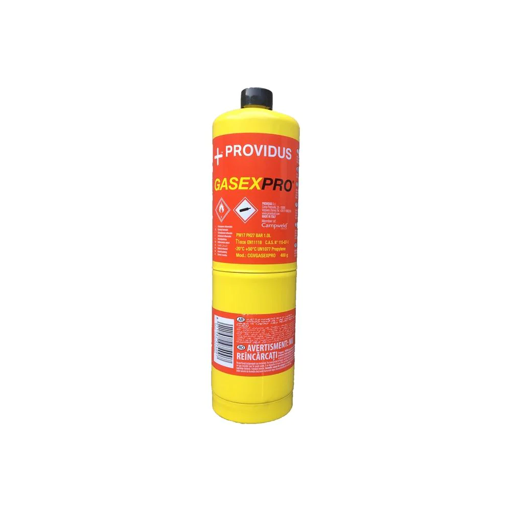 Unelte Instalatori - Butelie gaz cu ventil PROVIDUS GASEX PRO 400 gr