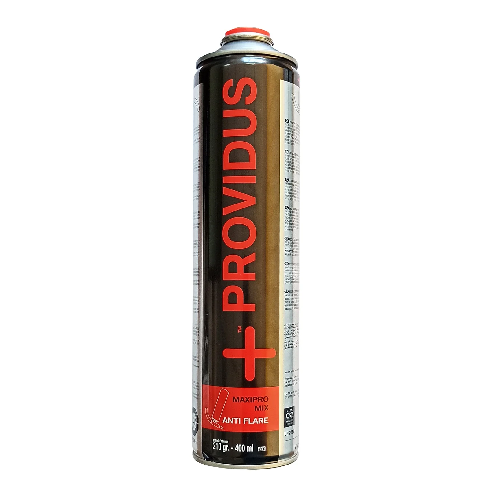 Consumabile - Butelie gaz PROVIDUS CGV330LA cu filet de 7/16" si valva 210g, sistem anti-rotire