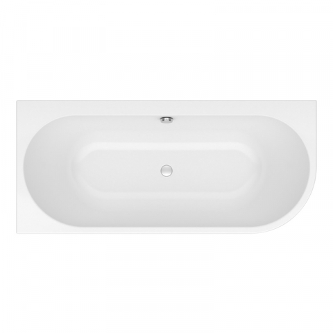 Cazi de baie pe colt - Cada asimetrica, Kolpasan, Dream-SP-D, cu montaj pe dreapta, 180 x 80 cm, alb