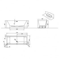 Cada dreptunghiulara, Kolpasan, Elektra-SP, 175 x 75 cm, alb [1]