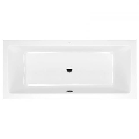 Cazi de baie inzidite - Cadă dreptunghiulară Targa Plus Duo, Villeroy & Boch, 180 x 80 cm, cu set de picioare, alb alpin
