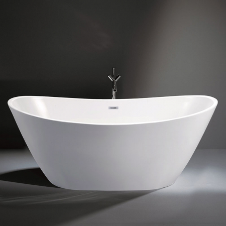 Cazi freestanding - Cada freestanding Florida Selena - Design modern, alb, cu instalație completă