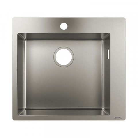 Chiuvete bucatarie - Chiuveta de bucatarie Hansgrohe, 1 cuva, 55x50 cm, inox